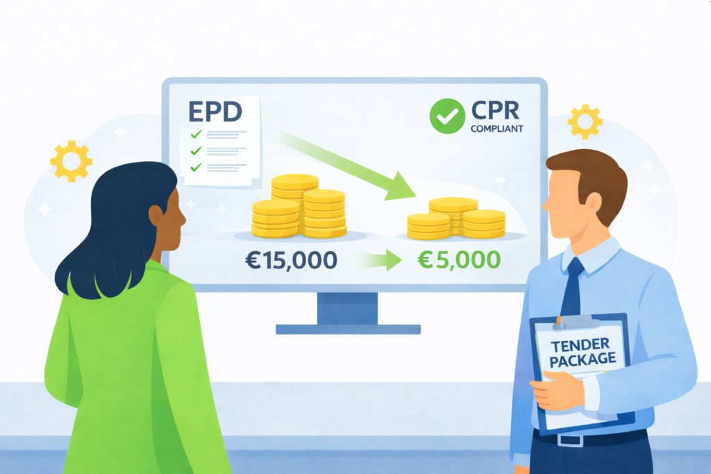 Executive leadership and compliance teams needing EPDs that are compliant with CPR regulation for construction manufacturing | Ecochain software