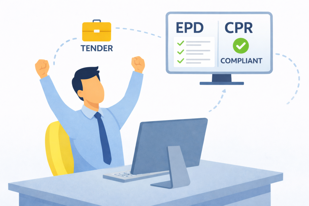 Sustainability, R&D, and product teams needing EPDs that are compliant with CPR regulation for construction manufacturing | Ecochain software
